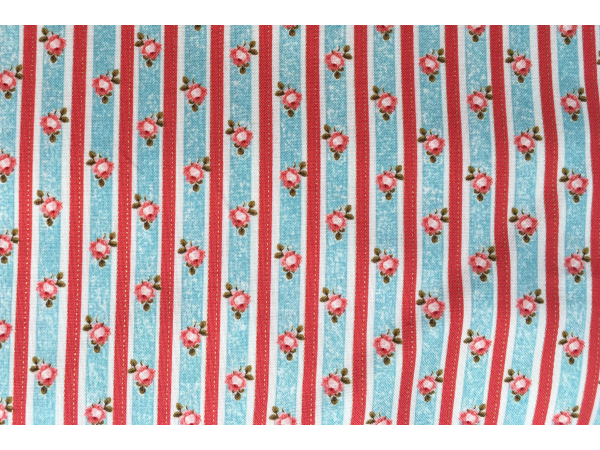 Mother & Daughter Matching Striped Apron Set fabric closeup