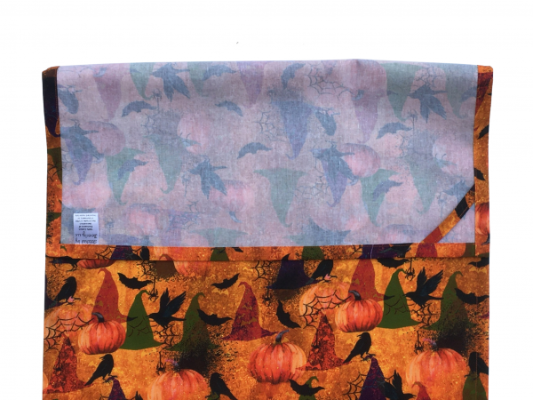 Witch Hats & Pumpkins Halloween Tea Towels reverse side Witch Hats & Pumpkins Halloween Tea Towels reverse side