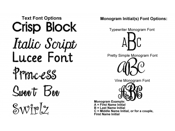 Embroidery Font Options