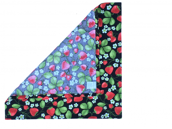 Strawberries on Vines Cloth Napkins reverse side