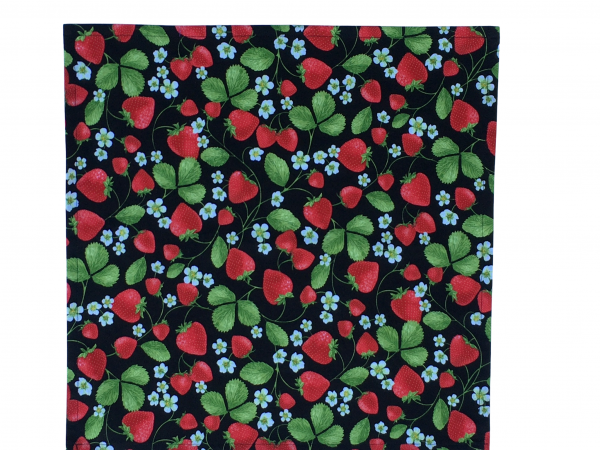Strawberries on Vines Cloth Napkins unfolded
