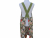 Floral Rooster Cross Back Apron back view