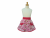 Girl's Pink Half Cupcake Apron front view tied in back