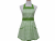 Green & White Gingham Apron front view tied in back