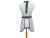 Pink & Green Floral Pleated Front Apron back view tied in front