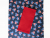 Red, White & Blue Cloth Table Runner with coordinating red napkins