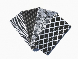 Black & White Cloth Napkins