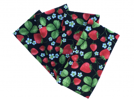 Strawberries on Vines Cloth Napkins