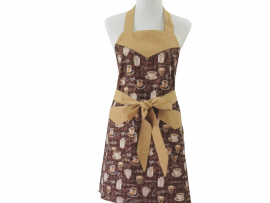 Women's Coffee Apron Front View tied in front