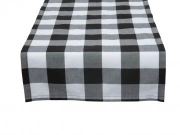 Black and White Plaid Table Runner, Buffalo Check Gingham Runner