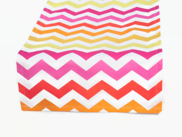 Orange, Pink & Yellow Chevron Cloth Table Runner