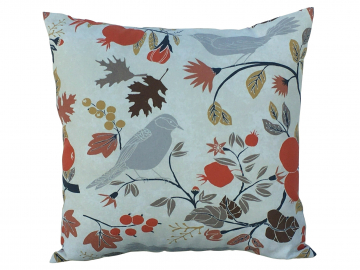 Fall Leaves Throw Pillow Cover, 100% Cotton, in Cream, Orange & Brown, with Envelope Opening Closure, 18" x 18", 16" x 16", 14" x 14"